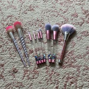 Pink and Purple Makeup Brush Set
